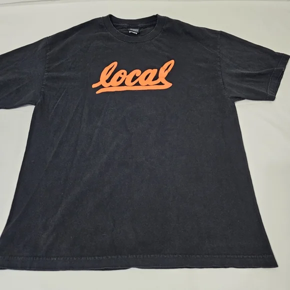 Adapt Black and Orange Local Short Sleeve T-shirt Men's XL - Picture 1 of 6